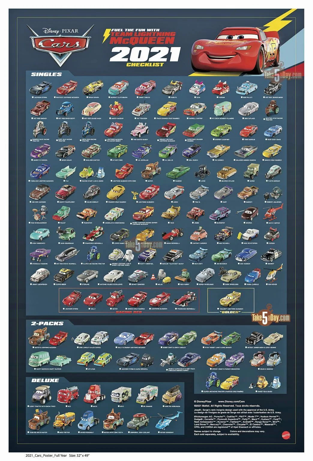 52112 disney diecast cars uk collection