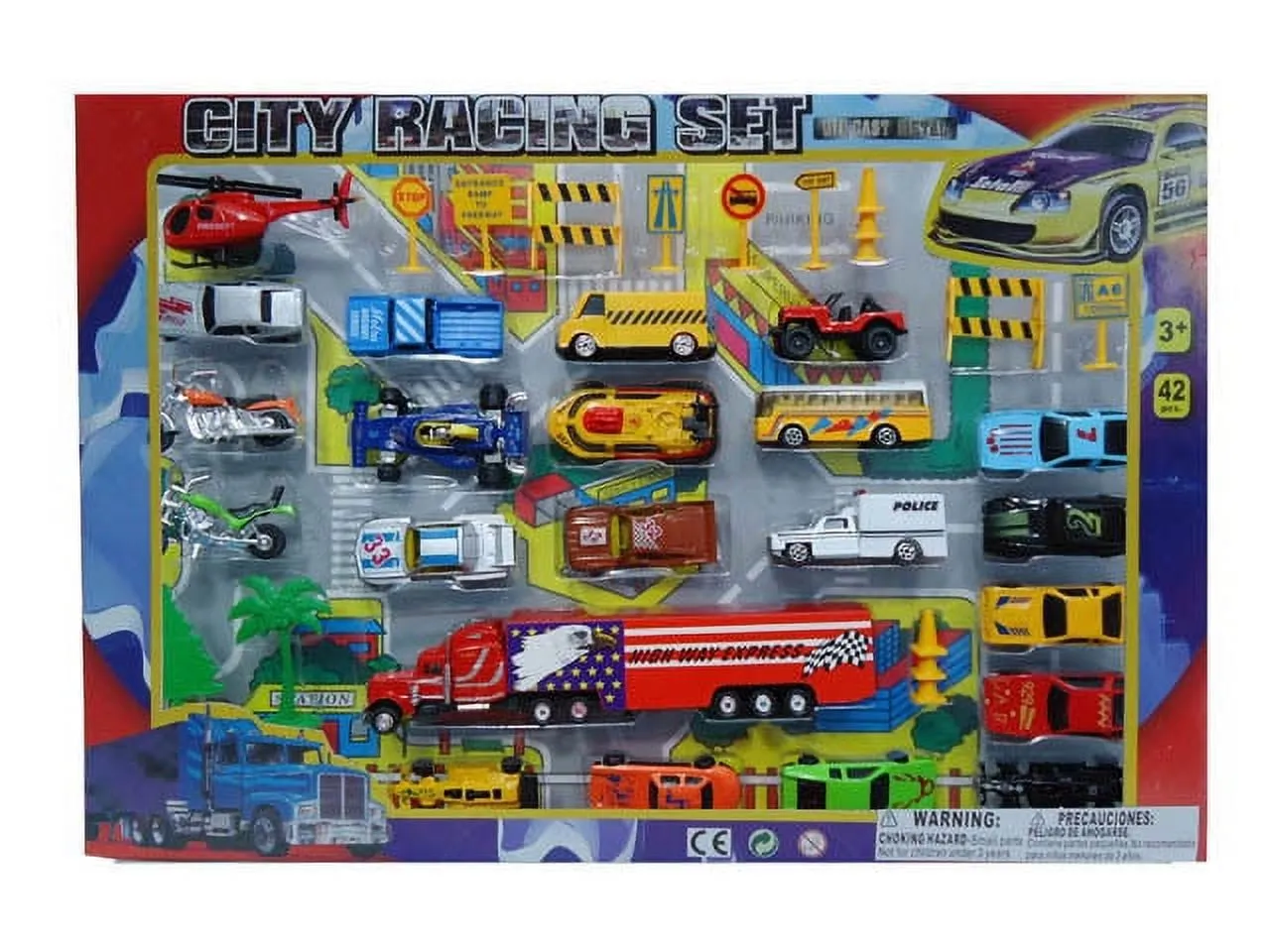 52284 diecast city racing set overview